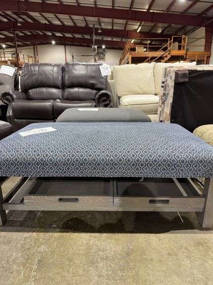OTTOMAN W/TRAYS - BASSETT FURNITURE IND., INC image