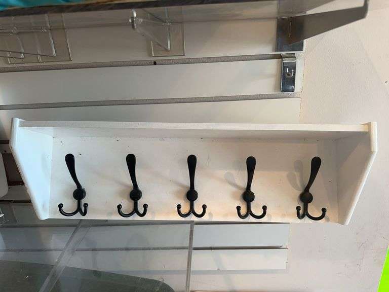 Shelf with hooks image