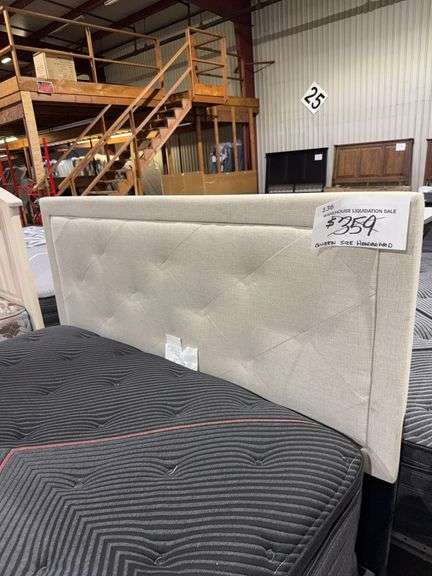 Queen size upholstered headboard image