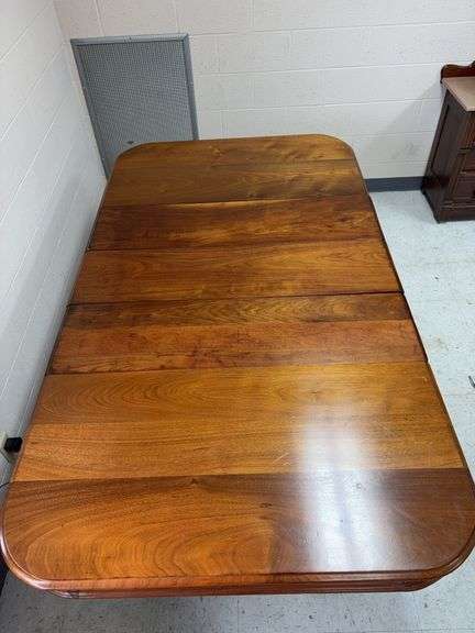 Victorian Eastlake Antique Walnut Dining Table w/ 3 leaves image