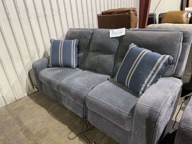 Sofa with power reclining ends image