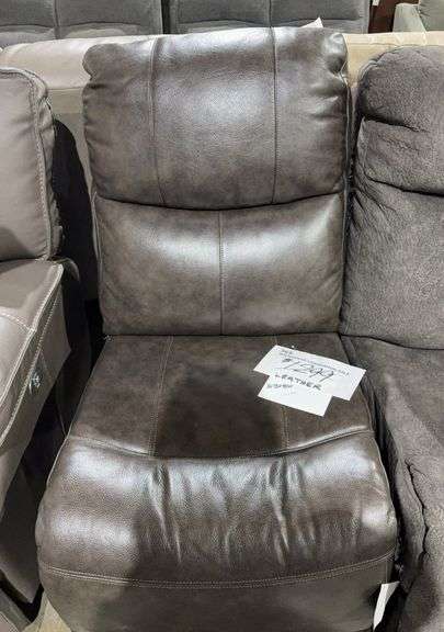 Leather armless middle sectional piece image