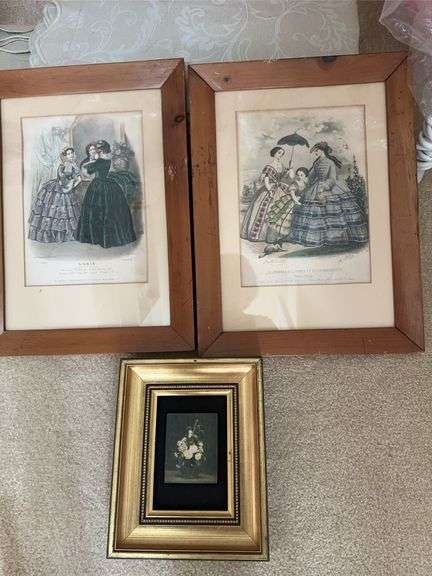 3 matted pictures 8 x 9.5. 121/4 x 161/4 image