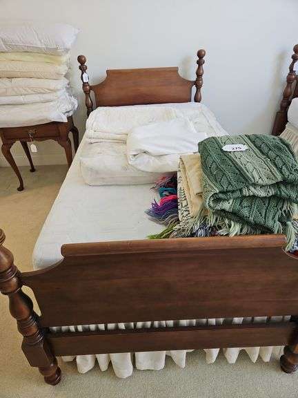 Vintage Twin Bed w/mattresses image