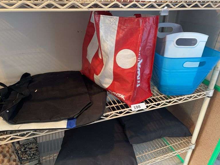 Shopping bags, 2 plastic tubs image