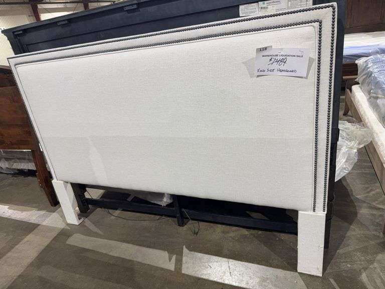 King size upholstered headboard image