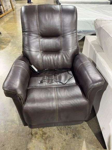 Parker House leather power rocker/recliner that swivels image