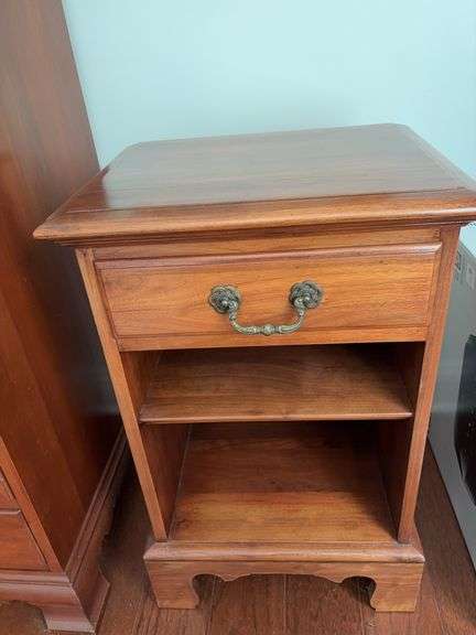 Vintage 0ne drawer solid wood  night stand image