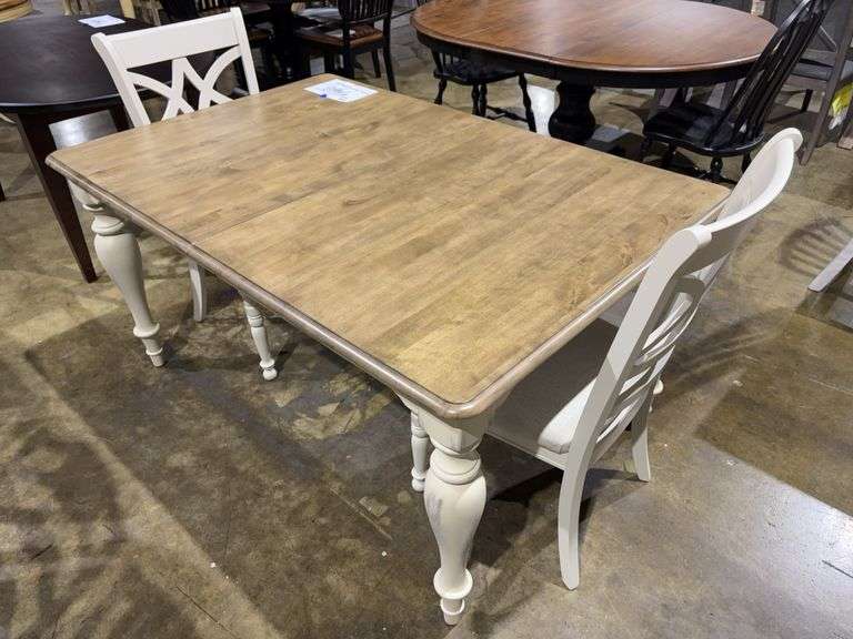 TORRANCE-78" LG TBL W/18"BTTRFLY LF - WINNERS ONLY, INC. & 2 BASSETT SIDE CHAIRS image