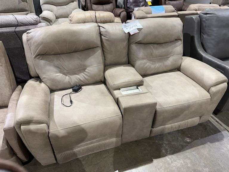 Power reclining love seat image
