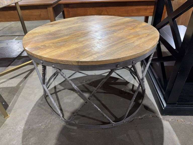 Metal & wood table image