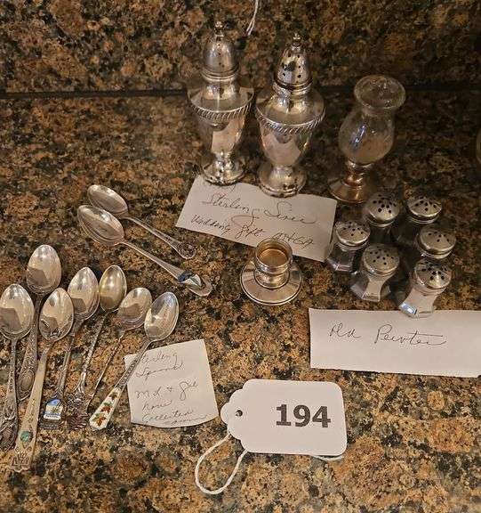 Silver and Pewter pieces (19pc) image