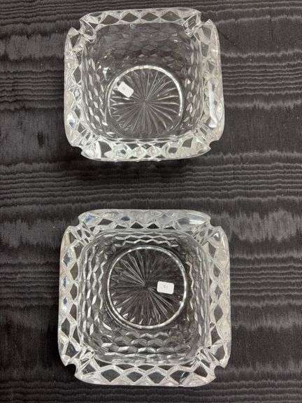 2 Fostoria heavy ash trays image
