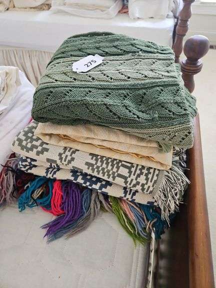 Lot of 5 Vintage throws image