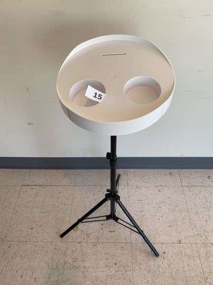 Adjustable tripod plastic drink table image