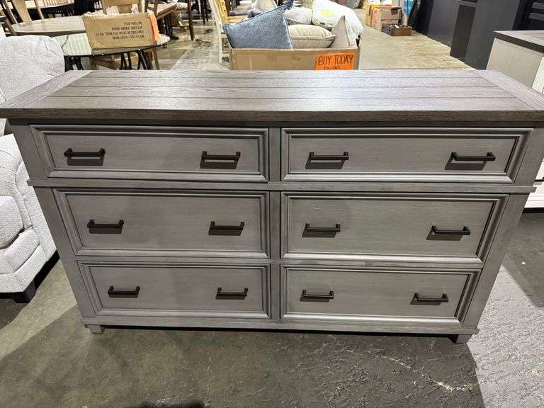 Aspen 6 drawer dresser 62 1/4” W x 18” D x 38” H image