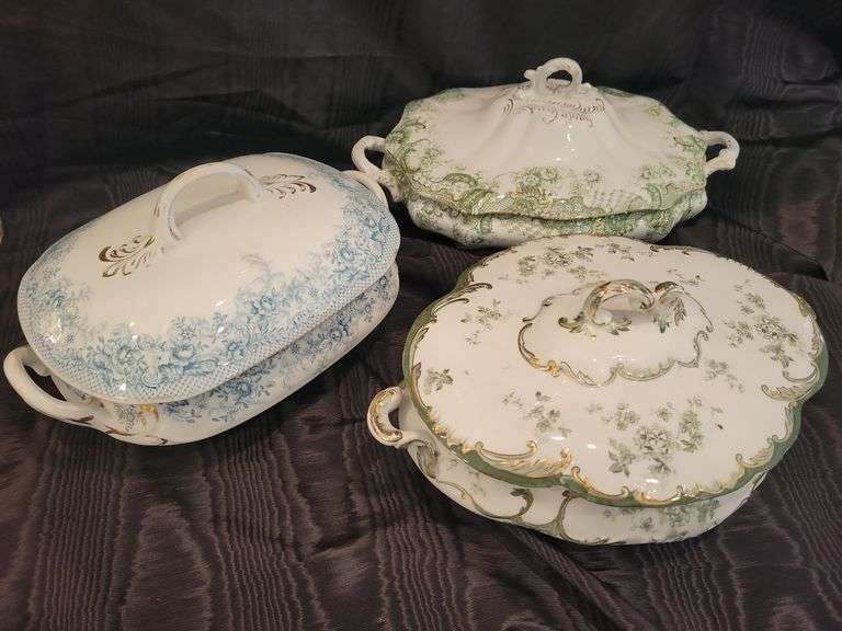 Vintage Semi Porcelain Covered Casseroles (England) image