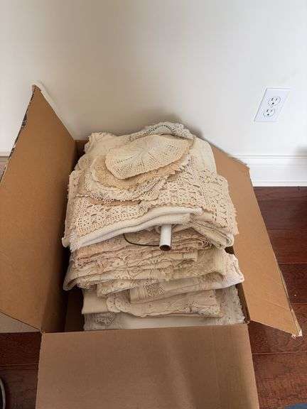 Miscellaneous doily and lace pieces image