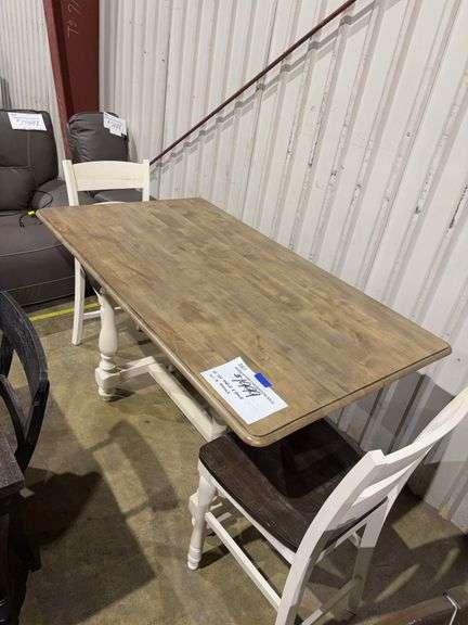 HI TOP TABLE & BASE W/ 2 STOOLS image