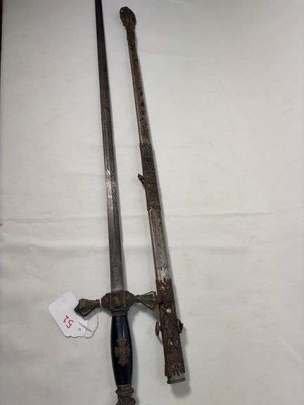 MC Lilly & Co Columbus, Ohio Ceromonial Sword w/ sheath image