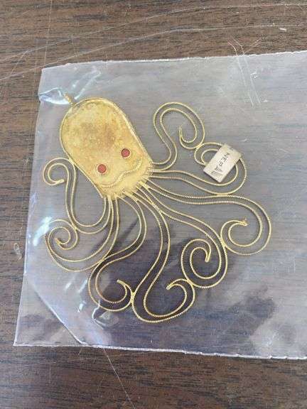 3 bags of Kashmir India PAK YAK, metal ornaments, 40 octopus, 11 turtles and 21 butterflies image