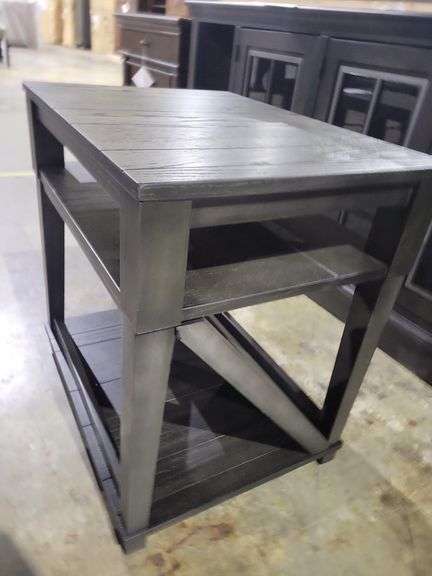 CONSORT CHAIRSIDE TABLE W/PULL- OUT SHELF -- PROGRESSIVE FURNITURE INC. 8001590 image