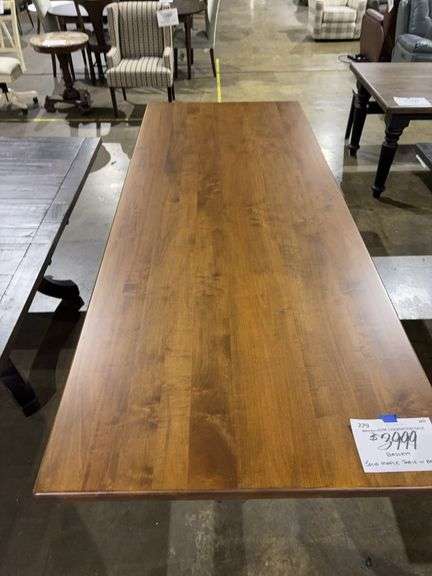 BASSETT SOLID MAPLE TABLE W/ BASE image