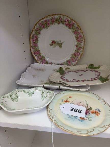 Vintage porcelain trays, plates & saucers image