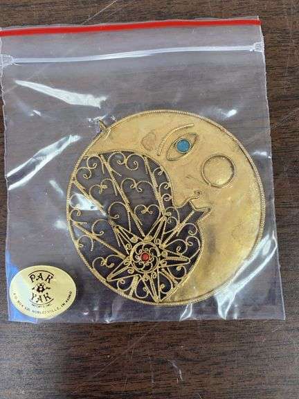 Bag of Kashmir India PAK YAK, metal ornaments, 100 half moons image