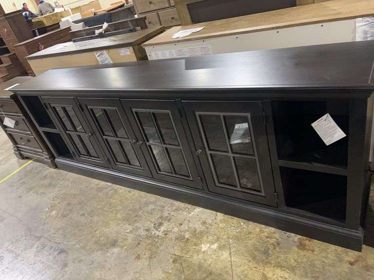 96" CONSOLE/4 DOORS GHOST BLACK - ASPEN HOME image