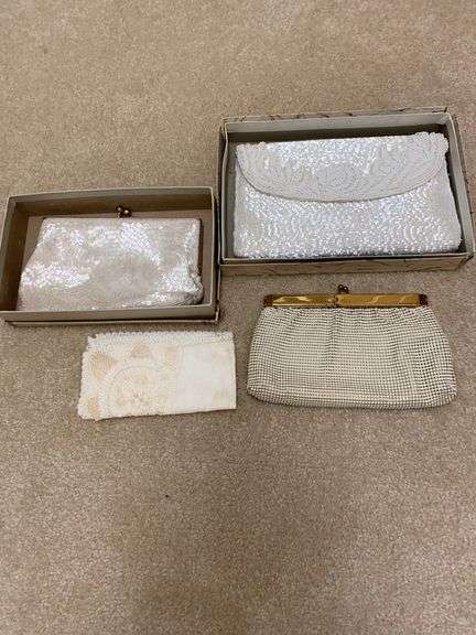 Three ladies clutches, one hanky image