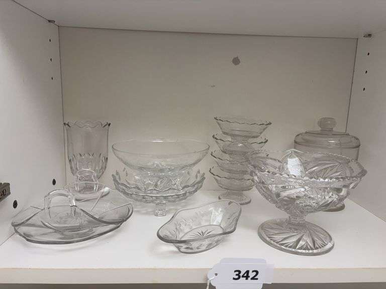 Clear glassware , pattern glassware, spooner,misc image