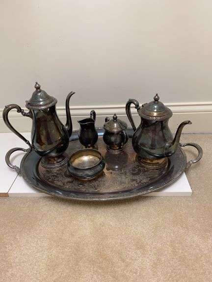Six piece tea set Camille international silver ￼ image