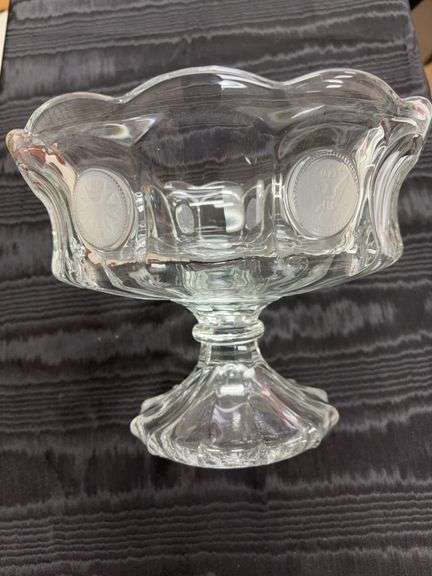 Fostoria clear coin glass image