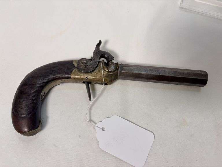 Antique black powder single shot pistol image