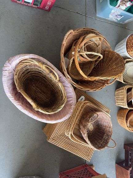 Laundry baskets , covered baskets, misc baskets image