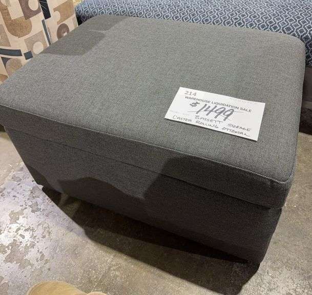 Bassett rolling storage ottoman image