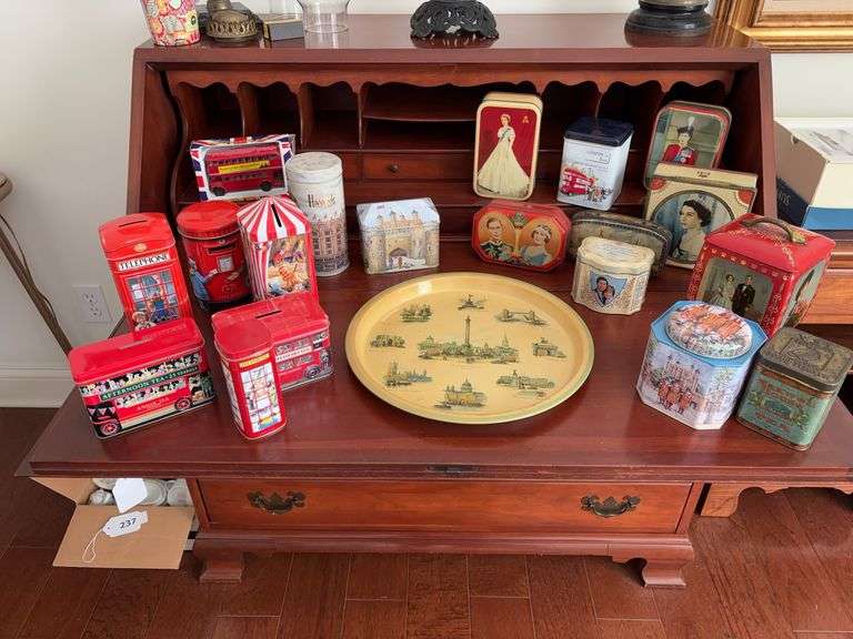 Multiple old collectible candy tins image