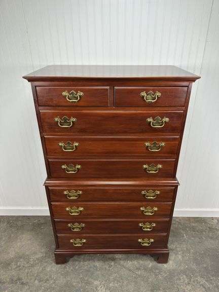 Cherry chest of drawers by Davis cabinet company - 9 drawer