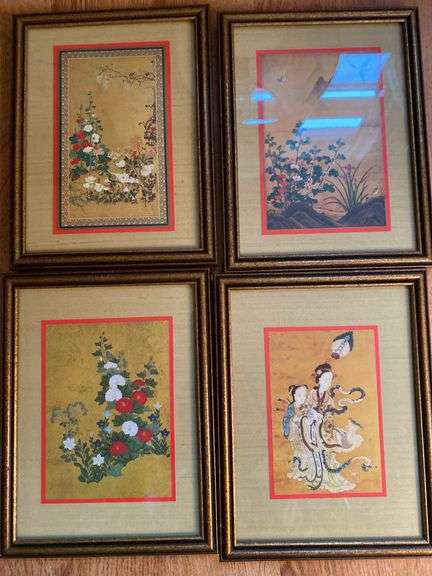 Miniature Asian figurines and items and pictures