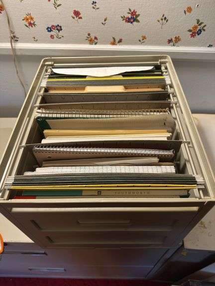 Small filing box with items   16” x 14” x 12”