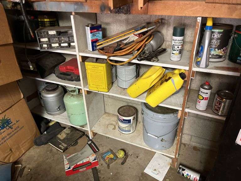 Contents of back wall cabinets