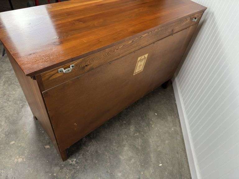 Davis cabinet company solid walnut seven drawer dresser