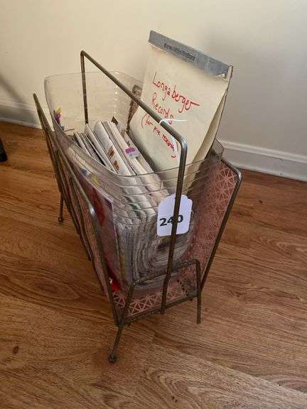 Longaberger catalogs in MCM magazine rack