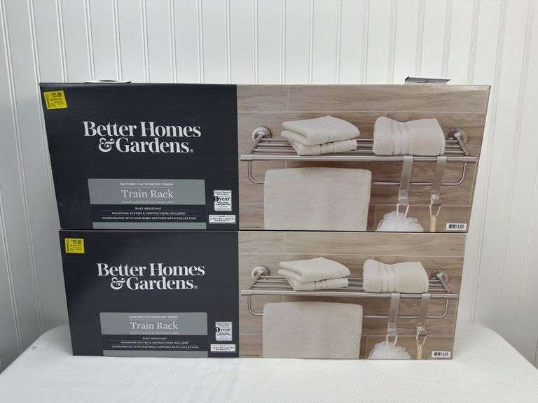Qty 2 - BHG Towel Racks in satin nickel finish