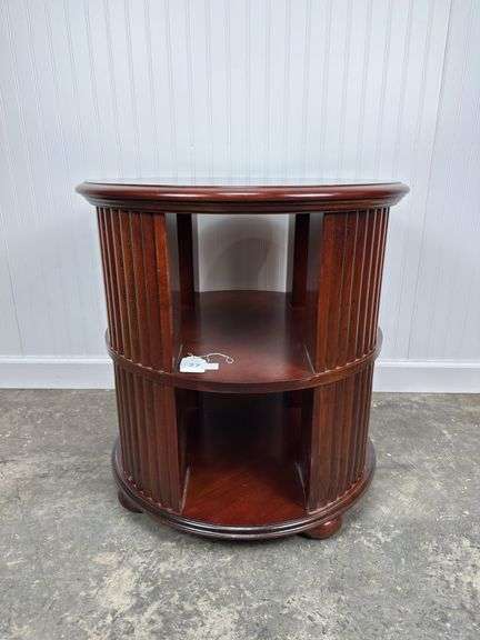 Cherry Side Table - with turn style storage