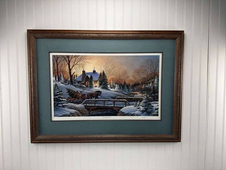 “Headed Home” framed Terry Redlin 1990 print