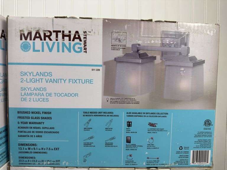 QTY 4 - Martha Stewart Living Skylands 2-Light Vanity Fixtures