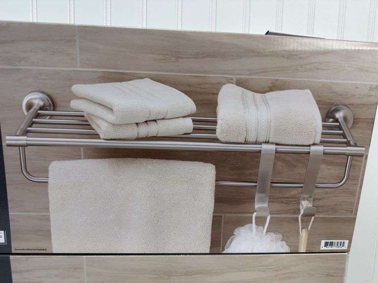 Qty 2 - BHG Towel Racks in satin nickel finish