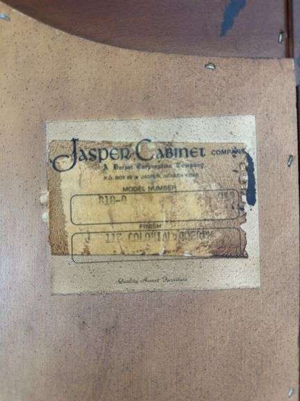 Jasper Cabinet Company Secretary - Cherry finish with backlit upper (missing shelf)